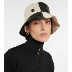 Nanushka Caran Leather-trimmed Bucket Hat