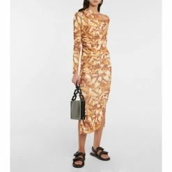 Nanushka Jasno Printed Jersey Midi Dress