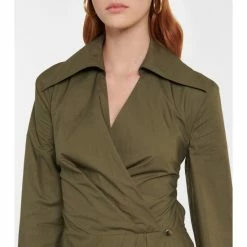 Nanushka Esma Cotton Wrap Minidress -Paco Rabanne Elegant Store unnamed file 817