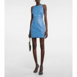 Nanushka Layan Faux Leather Cutout Minidress