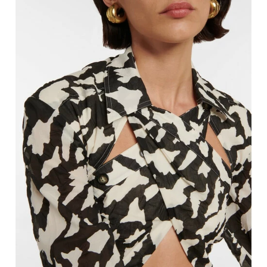 Nanushka Loiza Printed Cotton Crop Top 3 Nanushka Loiza Printed Cotton Crop Top - Image 3