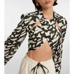 Nanushka Loiza Printed Cotton Crop Top 7 Nanushka Loiza Printed Cotton Crop Top -Paco Rabanne Elegant Store unnamed file 830