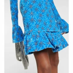 Paco Rabanne Floral Velvet Minidress -Paco Rabanne Elegant Store unnamed file 84