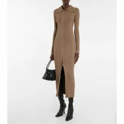 Nanushka Bennie Ribbed-knit Midi Dress