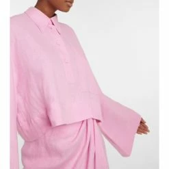 Nanushka Caisa Linen Cropped Shirt -Paco Rabanne Elegant Store unnamed file 852