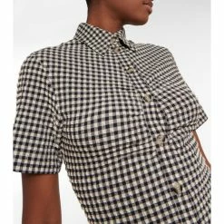 Nanushka Sabri Gingham Seersucker Shirt Dress -Paco Rabanne Elegant Store unnamed file 867