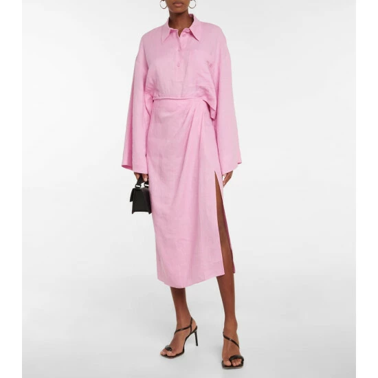 Nanushka Linen Midi Skirt 1 Nanushka Linen Midi Skirt