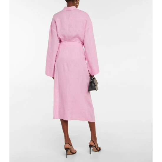 Nanushka Linen Midi Skirt 2 Nanushka Linen Midi Skirt - Image 2