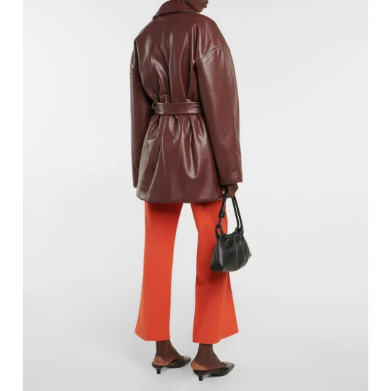 Nanushka Liban Belted Faux Leather Jacket 2 Nanushka Liban Belted Faux Leather Jacket - Image 2