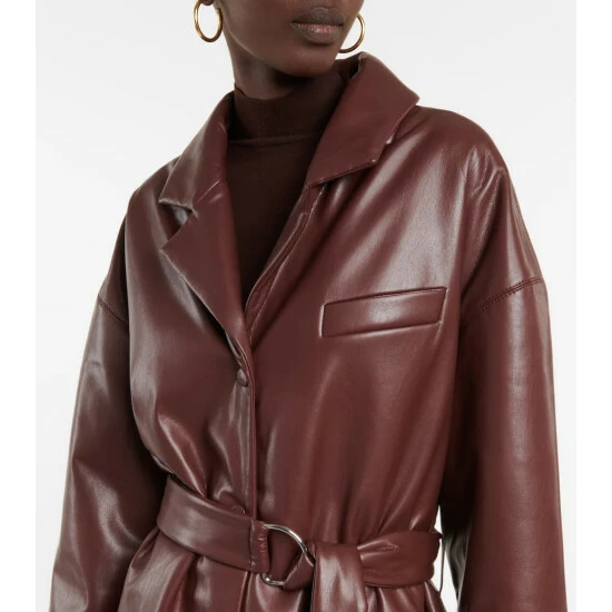 Nanushka Liban Belted Faux Leather Jacket 3 Nanushka Liban Belted Faux Leather Jacket - Image 3
