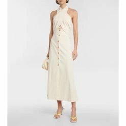 Nanushka Soffio Cutout Halterneck Midi Dress