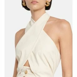 Nanushka Soffio Cutout Halterneck Midi Dress -Paco Rabanne Elegant Store unnamed file 905