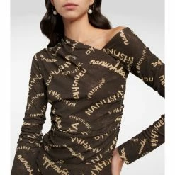 Nanushka Lumy Logo Asymmetric Mesh Top -Paco Rabanne Elegant Store unnamed file 919