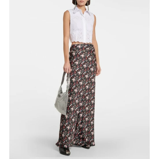 Paco Rabanne Floral High-rise Maxi Skirt 1 Paco Rabanne Floral High-rise Maxi Skirt