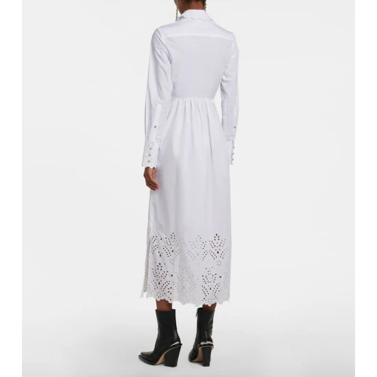 Paco Rabanne Broderie Anglaise Cotton Shirt Dress 2 Paco Rabanne Broderie Anglaise Cotton Shirt Dress - Image 2